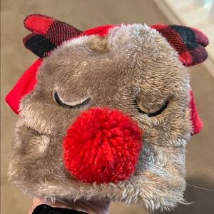 Addie & Tate Cozy Reindeer Kids Baseball Cap-*like new*